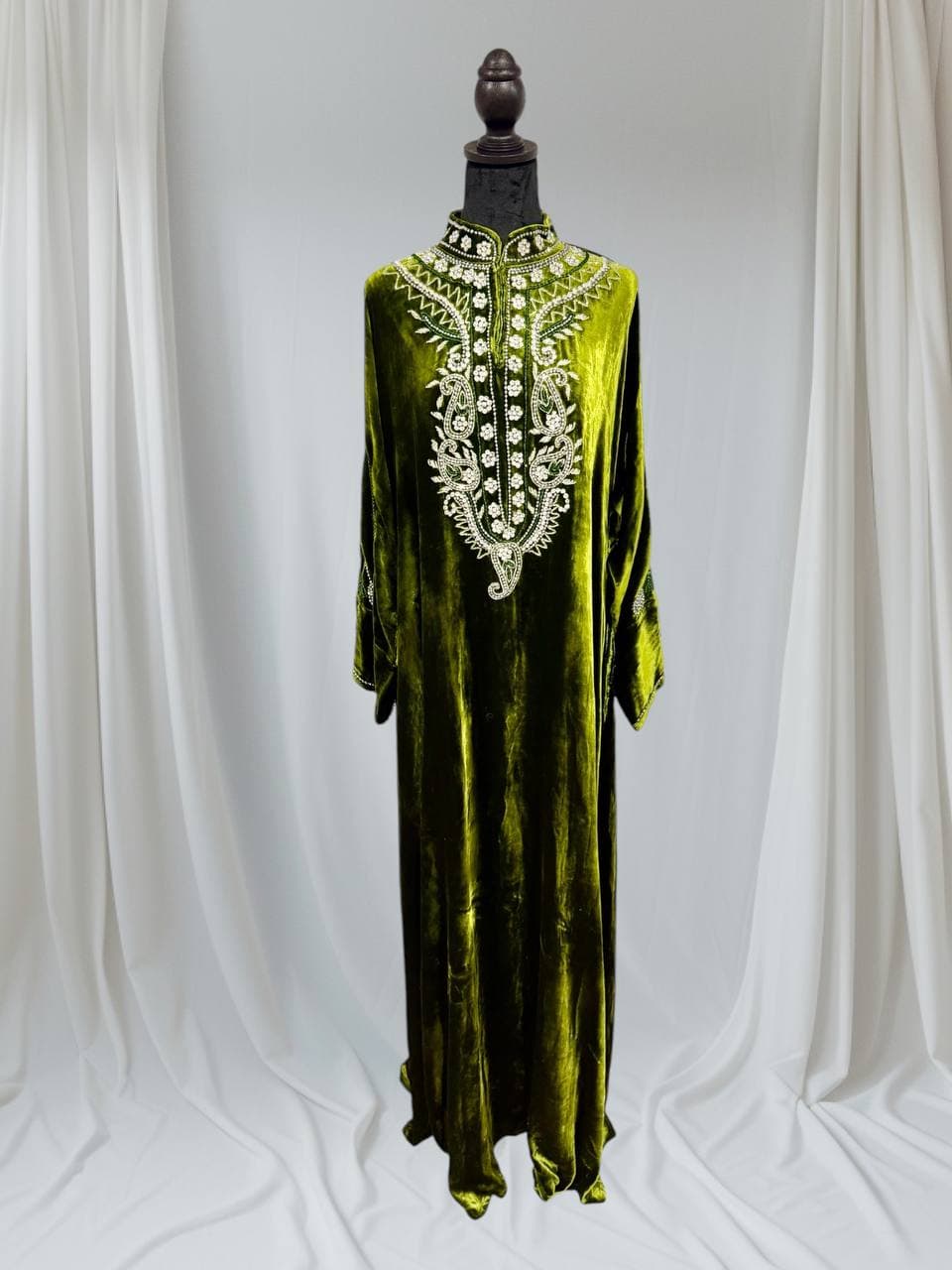 Velvet Long Dark Green
